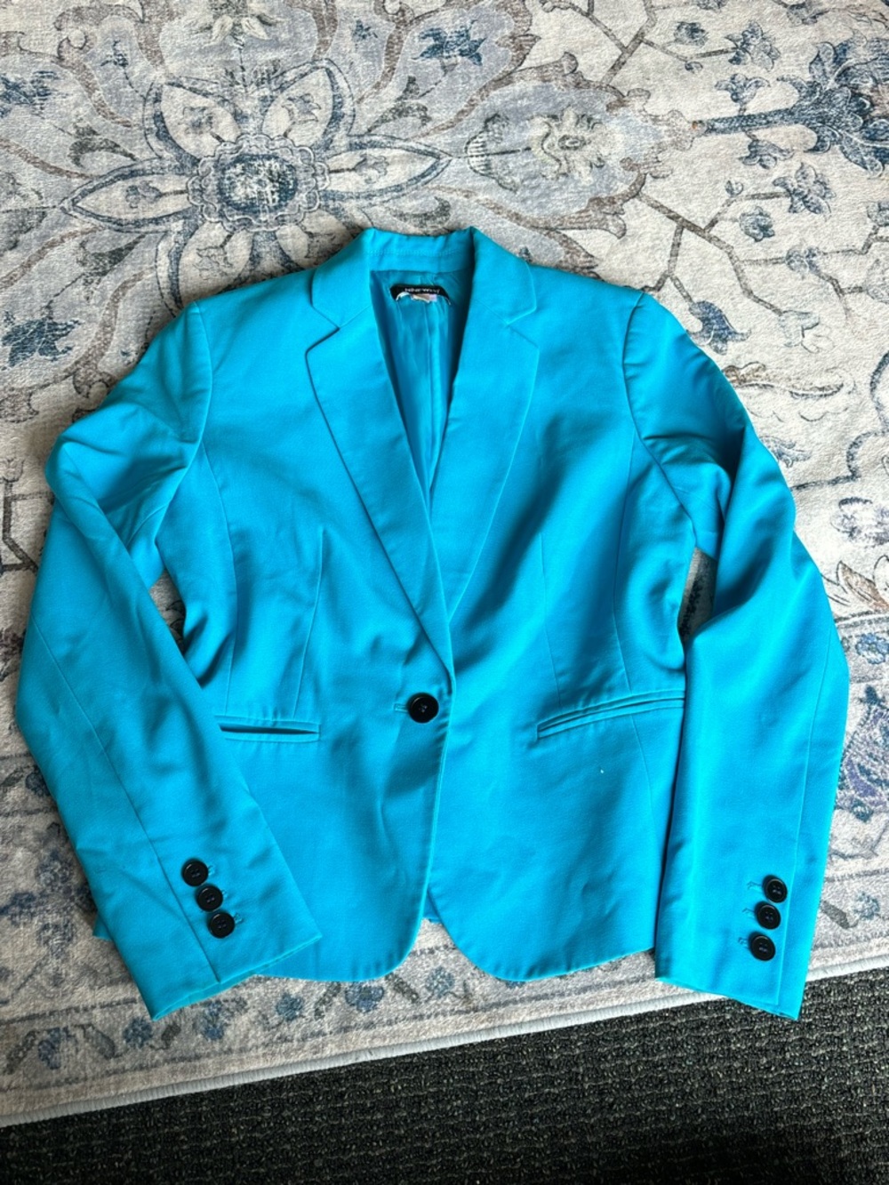 Nine West Teal Single-Button Blazer